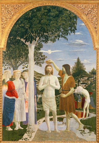 Doop van Christus, 1450 door Piero della Francesca